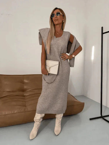 Levoire | Ensemble À Manches Longues Col Roulé Deux Pièces Jupe Et Top Vêtements Pour Femmes