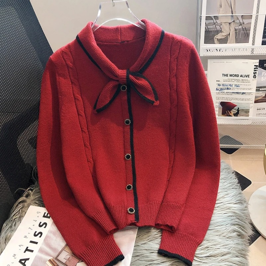 Levoire | Gilet En Version Unie Avec Col En Boucle Rot Une taille