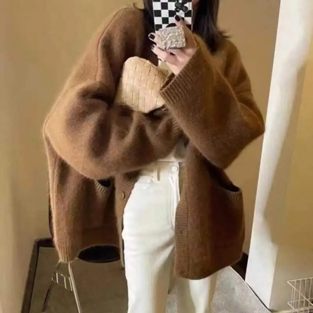 Levoire | Cardigan De Style Coréen Avec Coupe Décontractée Braun Une taille