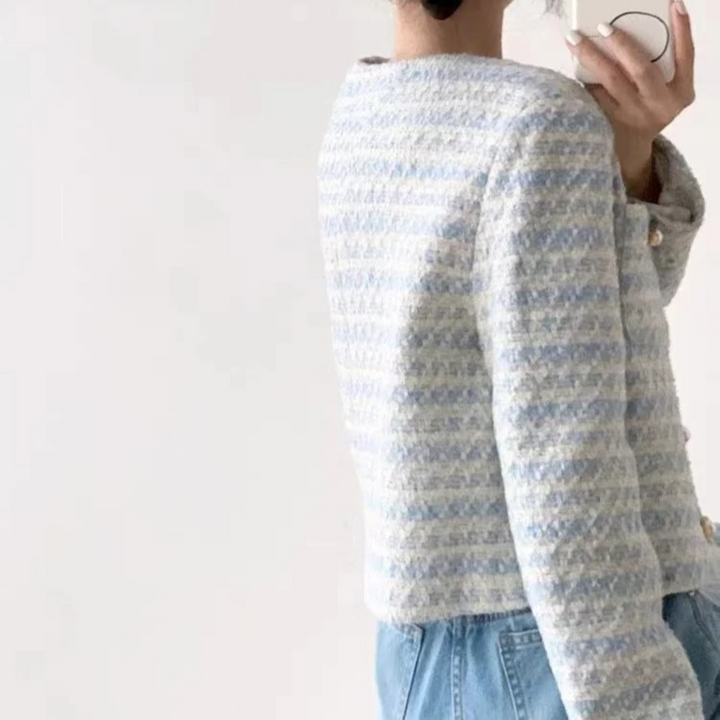 Levoire | Gilet Court De Style Avec Imprimé Tweed
