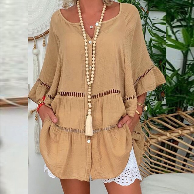 Levoire | Robe D'Été Décontractée Pour Femmes Pour Les Journées Chaudes Braun