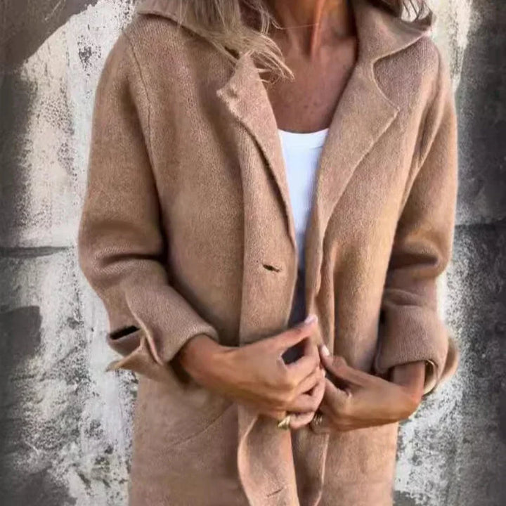 Levoire | Pull-Over Confortable Mi-Long Avec Manches Retroussées Pour Dames Khaki