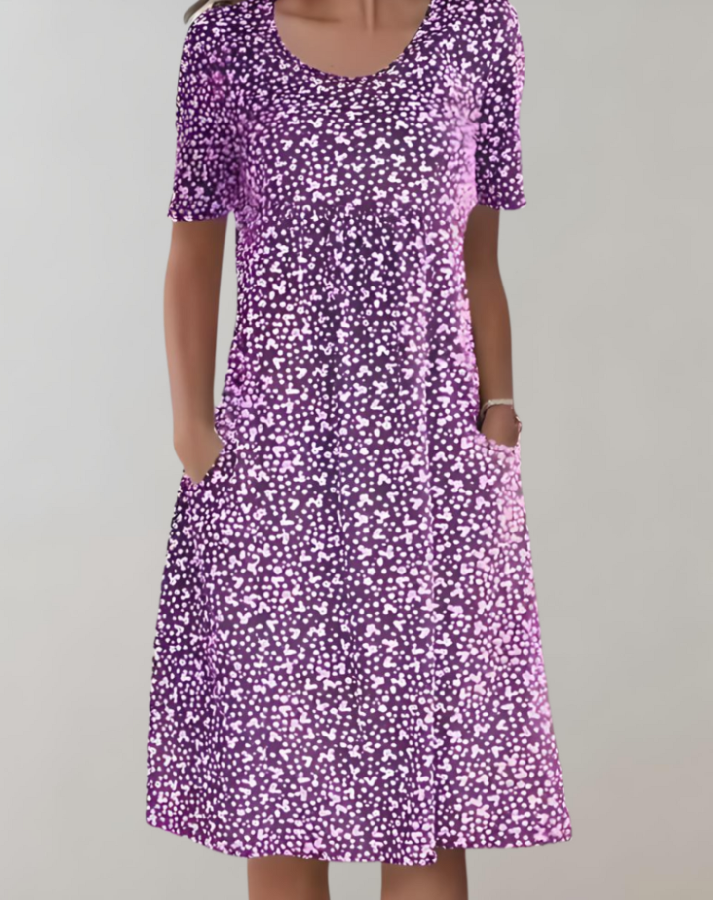 Levoire | Robe D'Été Légère À Encolure En V Casual Violet