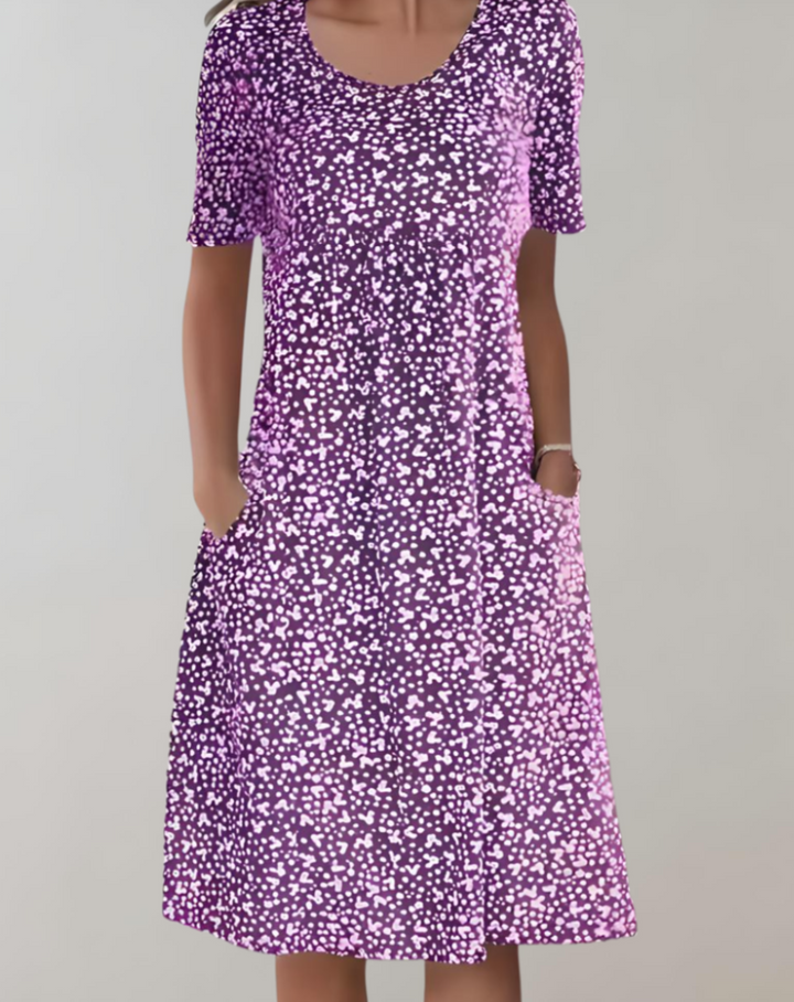 Levoire | Robe D'Été Légère À Encolure En V Casual Violet