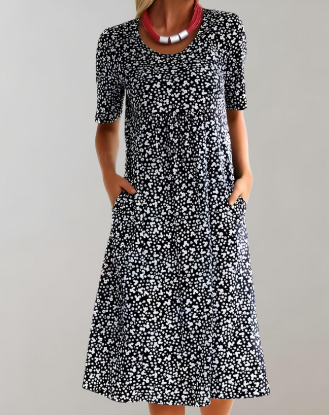 Levoire | Robe D'Été Légère À Encolure En V Casual Noir
