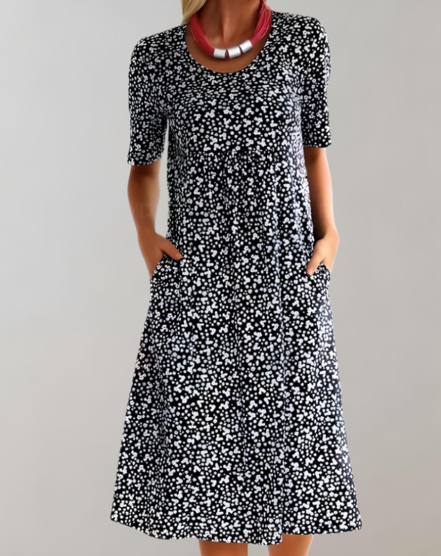 Levoire | Robe D'Été Légère À Encolure En V Casual Noir