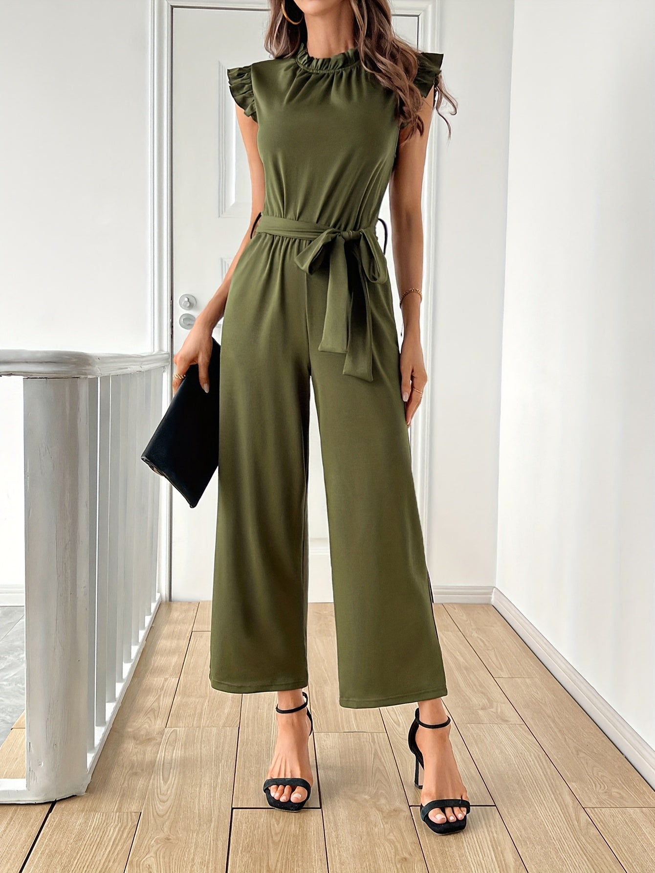 Levoire | Combinaison Élégante Avec Ceinture À Nœud Et Volant