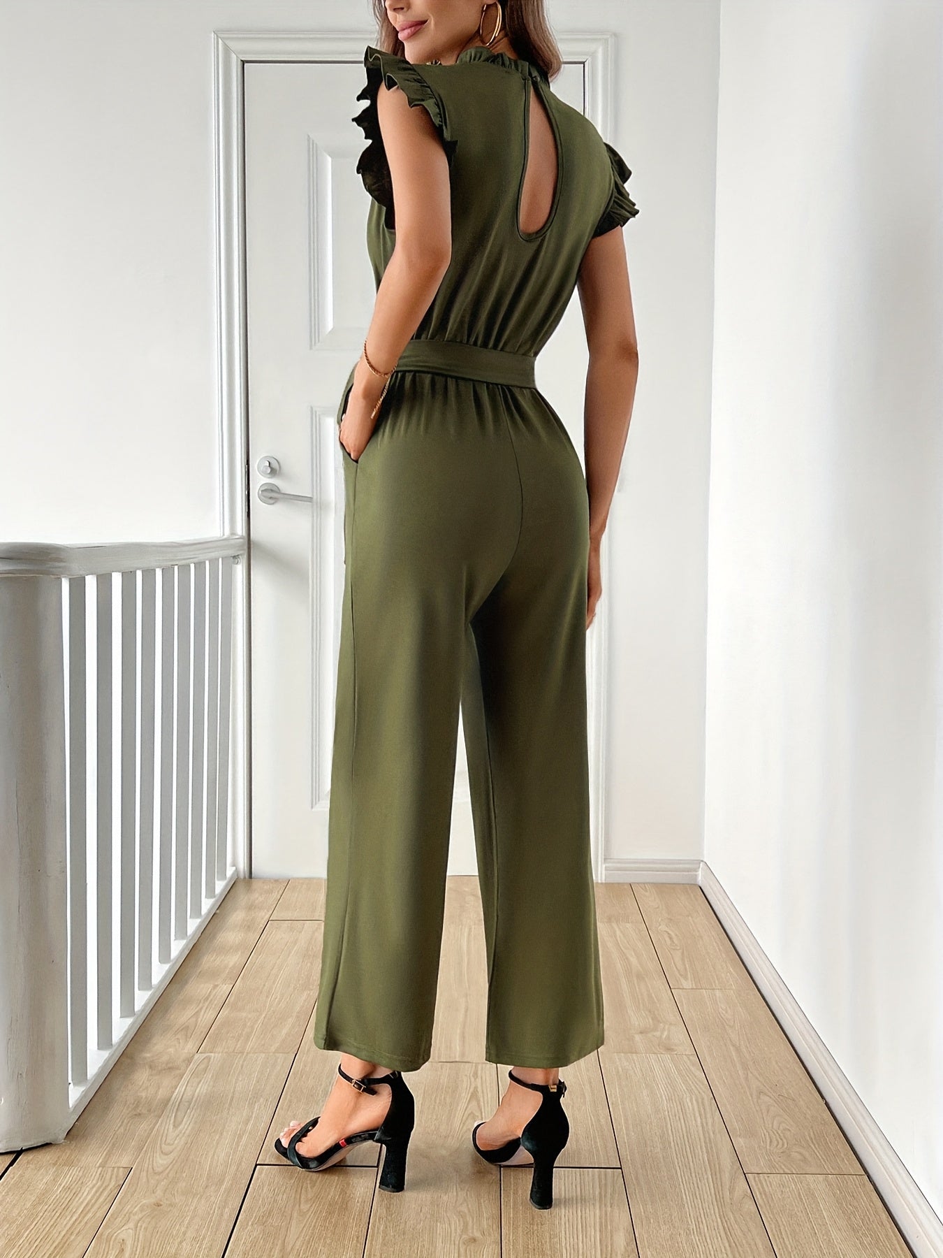 Levoire | Combinaison Élégante Avec Ceinture À Nœud Et Volant