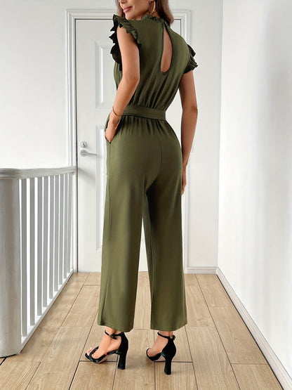 Levoire | Combinaison Élégante Avec Ceinture À Nœud Et Volant