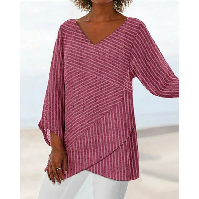 Levoire | Chemise à manches longues rayée Rot
