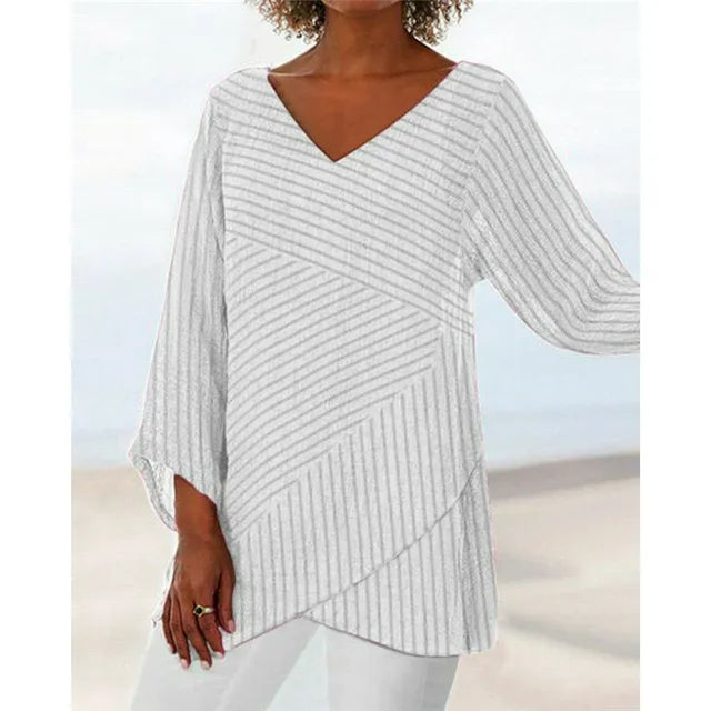 Levoire | Chemise à manches longues rayée Blanc