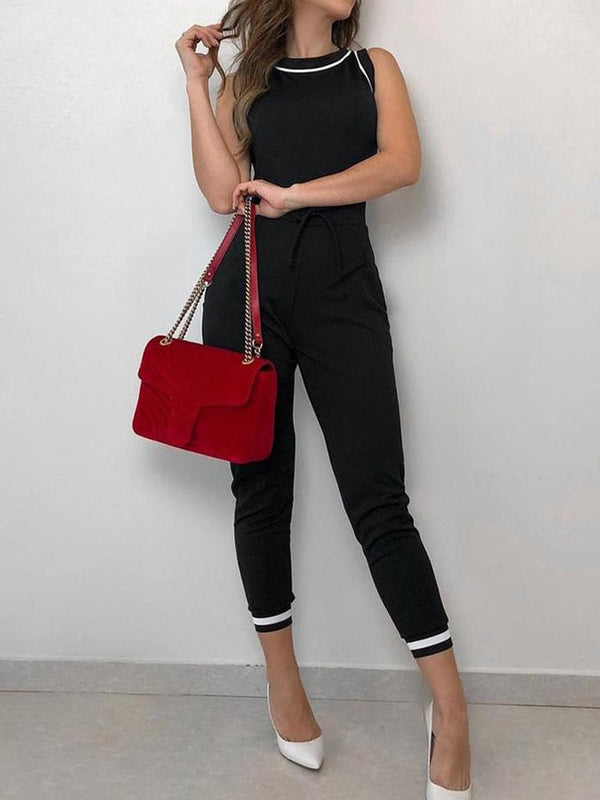 Levoire | Jumpsuit Sans Manches Élégant Avec Ceinture Braun