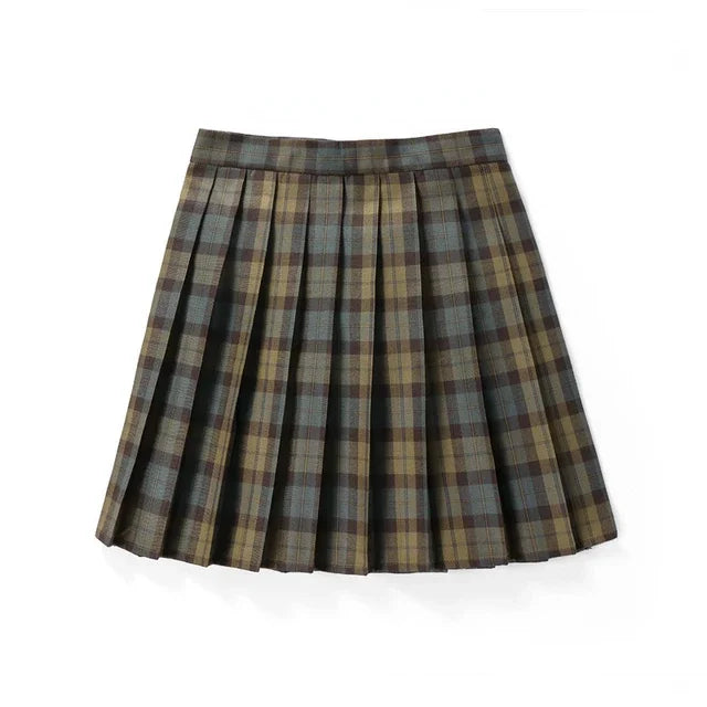 Levoire | Jupe Courte Taille Haute À Carreaux Braun