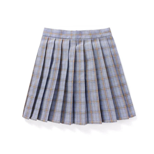 Levoire | Jupe Courte Taille Haute À Carreaux Lilas 4XL