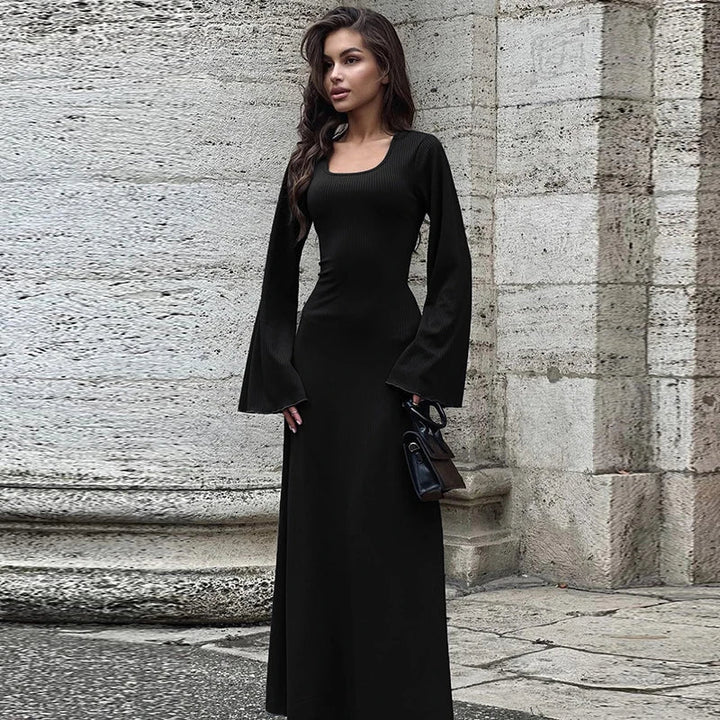 Levoire | Robe Longue Ajustée À Côtes Pour Femmes