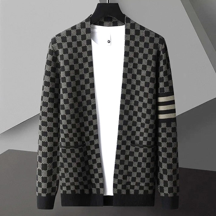 Levoire | Mince Gilet Ouvert Avec Poches Pour Hommes Noir