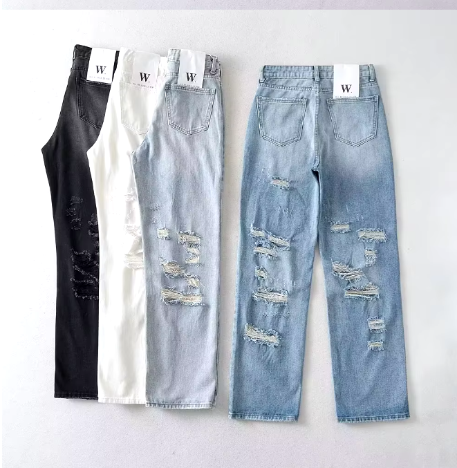 Levoire | Coupe Décontractée Jeans Droits Taille Haute Femmes