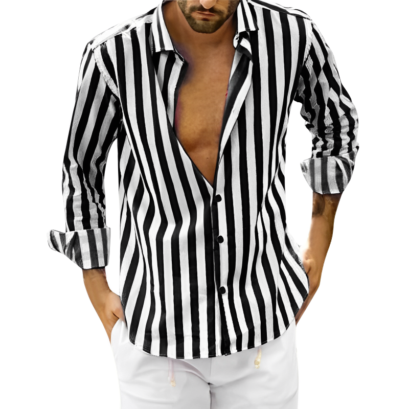 Levoire | Chemises À Manches Longues À Fermeture À Boutons Vêtements Pour Hommes Noir