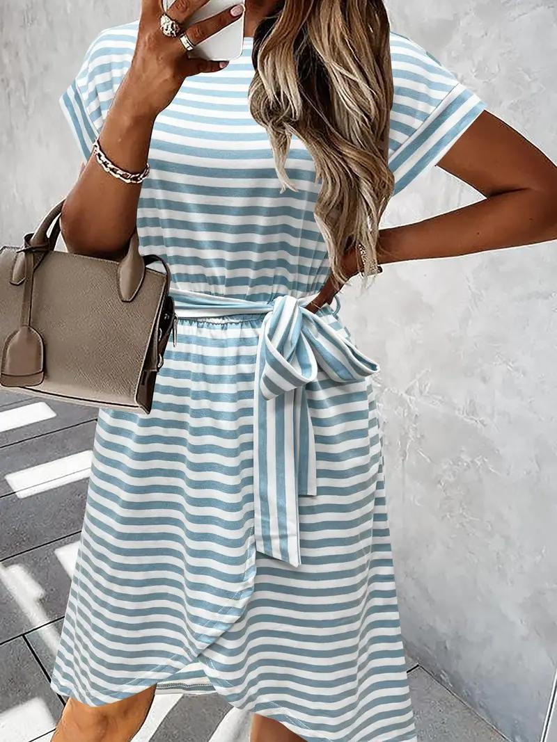 Levoire | Ceinture Robe D'Été À Manches Courtes Robe D'Été