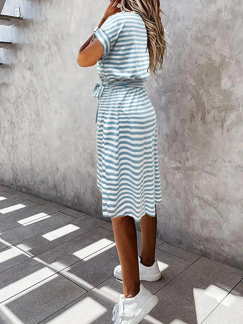 Levoire | Ceinture Robe D'Été À Manches Courtes Robe D'Été