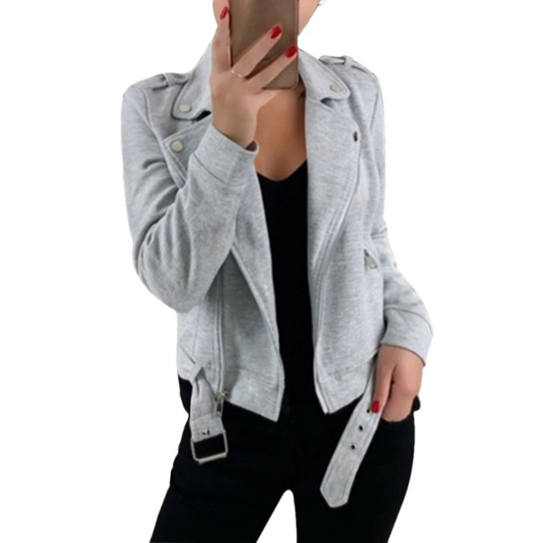 Levoire | Veste D'Été Femme Slim Fit Cintrée Gris clair