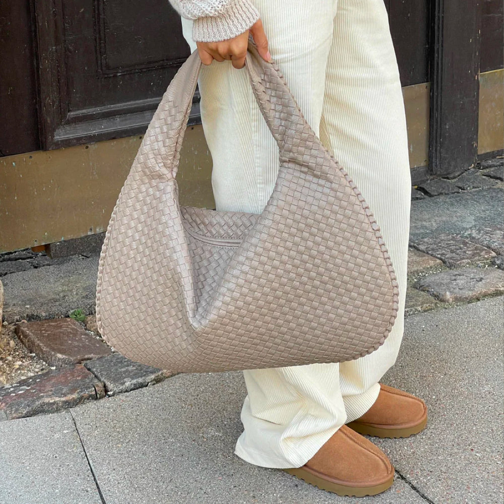 Levoire | Fermeture Éclair Grande Sac Tissé Sacs Bandoulière Beige