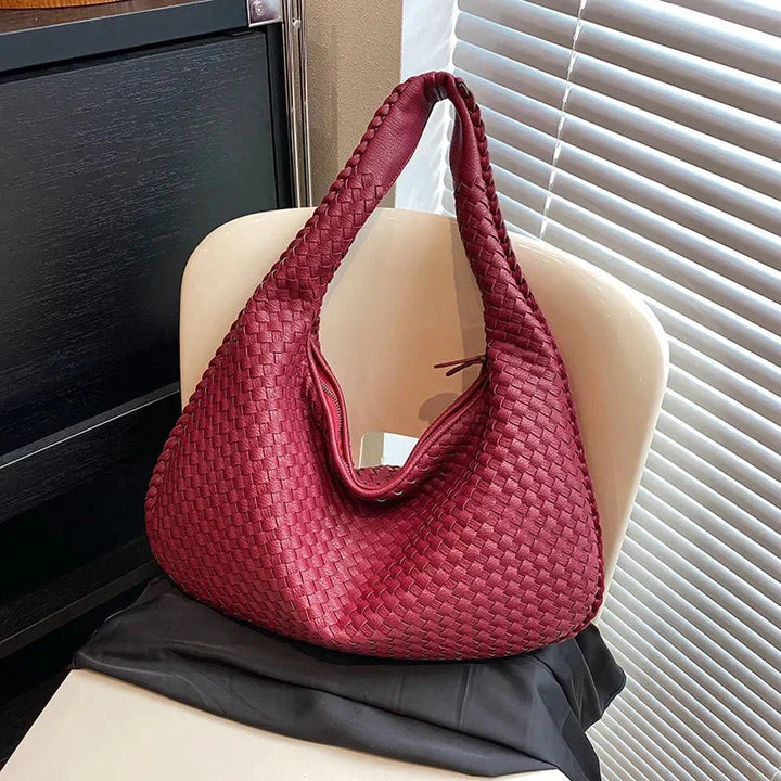 Levoire | Grande Sac À Bandoulière En Cuir Vegan Pour Femmes Vin rouge
