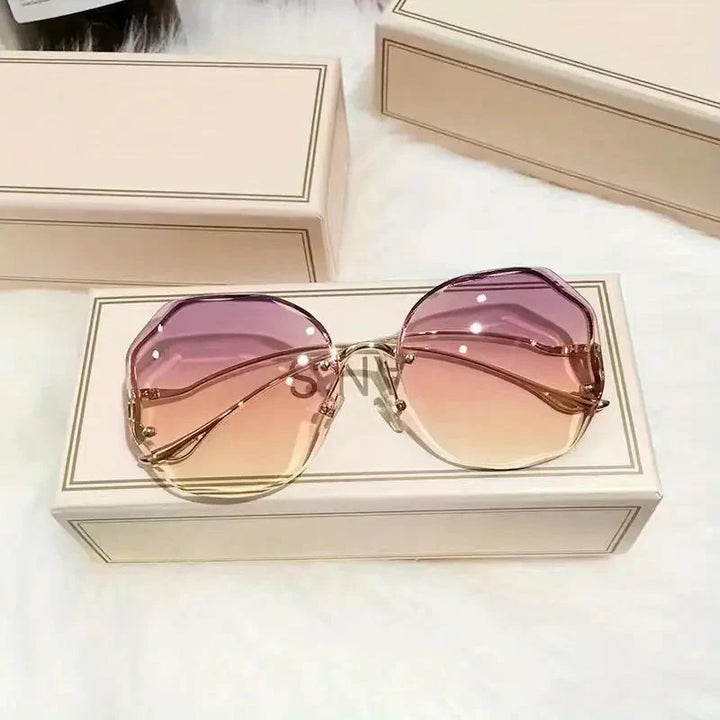 Levoire | Teintes Grande Taille Mode Sunglasses Pour Femmes Violet Jaune