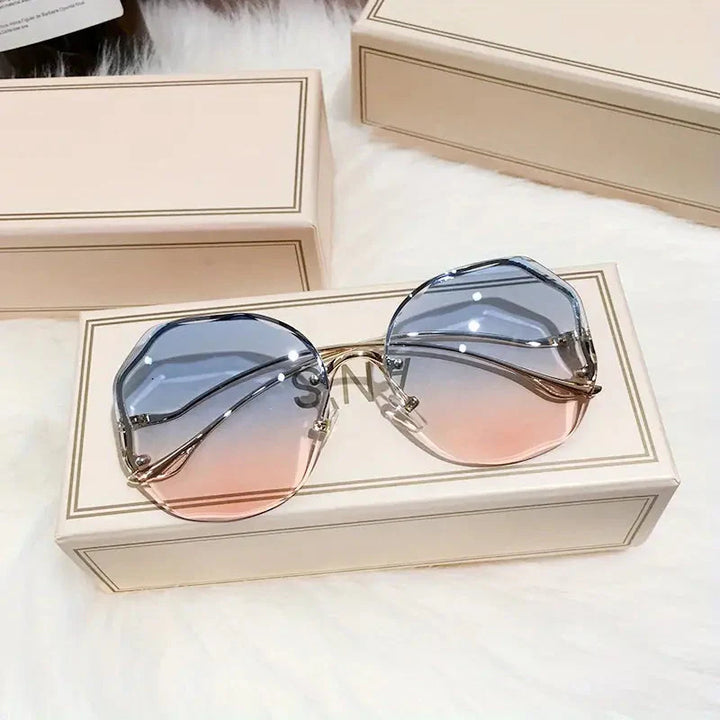 Levoire | Teintes Grande Taille Mode Sunglasses Pour Femmes Bleu Rose