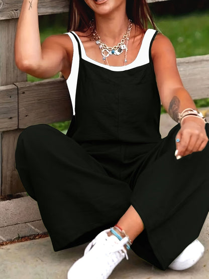 Levoire | Combinaison Ample Élégante Pour Femmes Noir