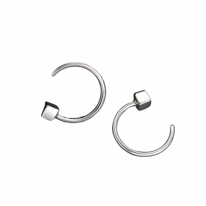 Levoire | Boucles D'Oreilles À Boutons Tendance Argent 1,1 cm
