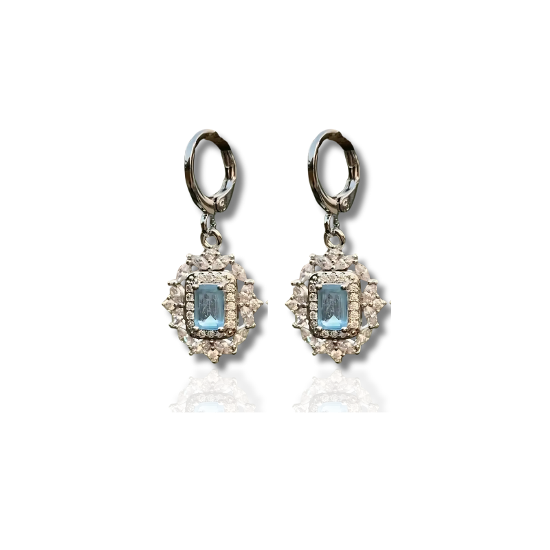 Levoire | Aquamarine Cristal Boucles D'Oreilles