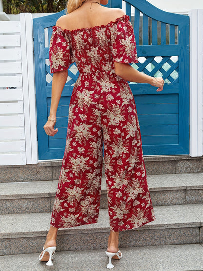 Levoire | Combinaison Élégante Off Shoulder Avec Motif Floral