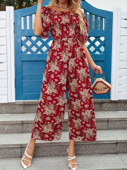 Levoire | Combinaison Élégante Off Shoulder Avec Motif Floral