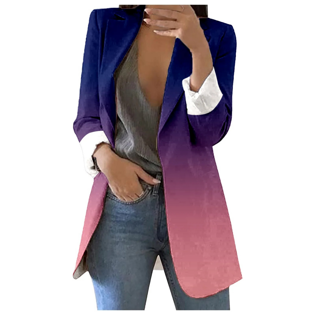 Levoire | Blazer Pour Femme Imprimé Dégradé Style Bureau Rosa