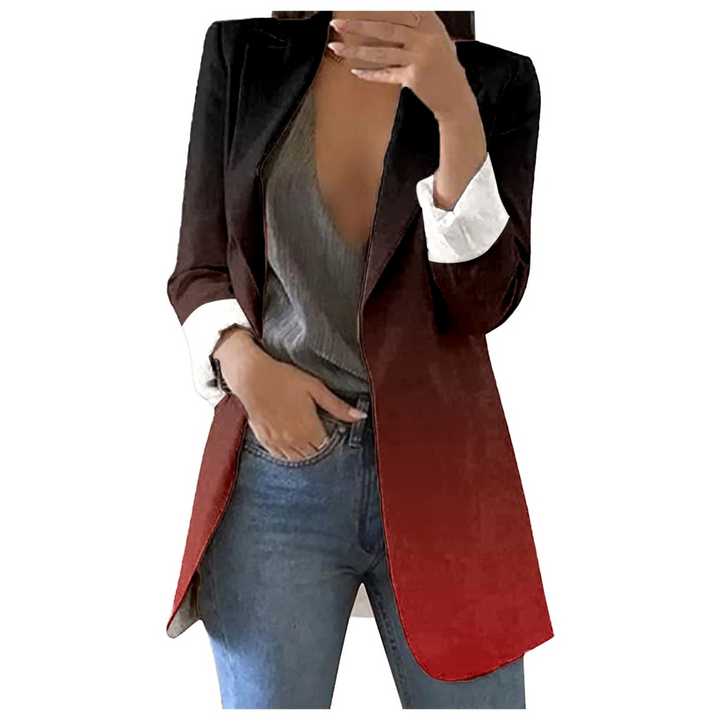 Levoire | Blazer Pour Femme Imprimé Dégradé Style Bureau Rot