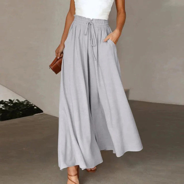 Levoire | Pantalon Fluide Avec Flair Élégant Gris