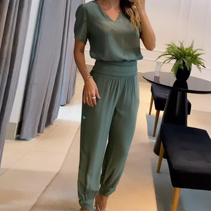 Levoire | Élégant Combinaisons Imprimées Élégant & Confortable Gris-vert