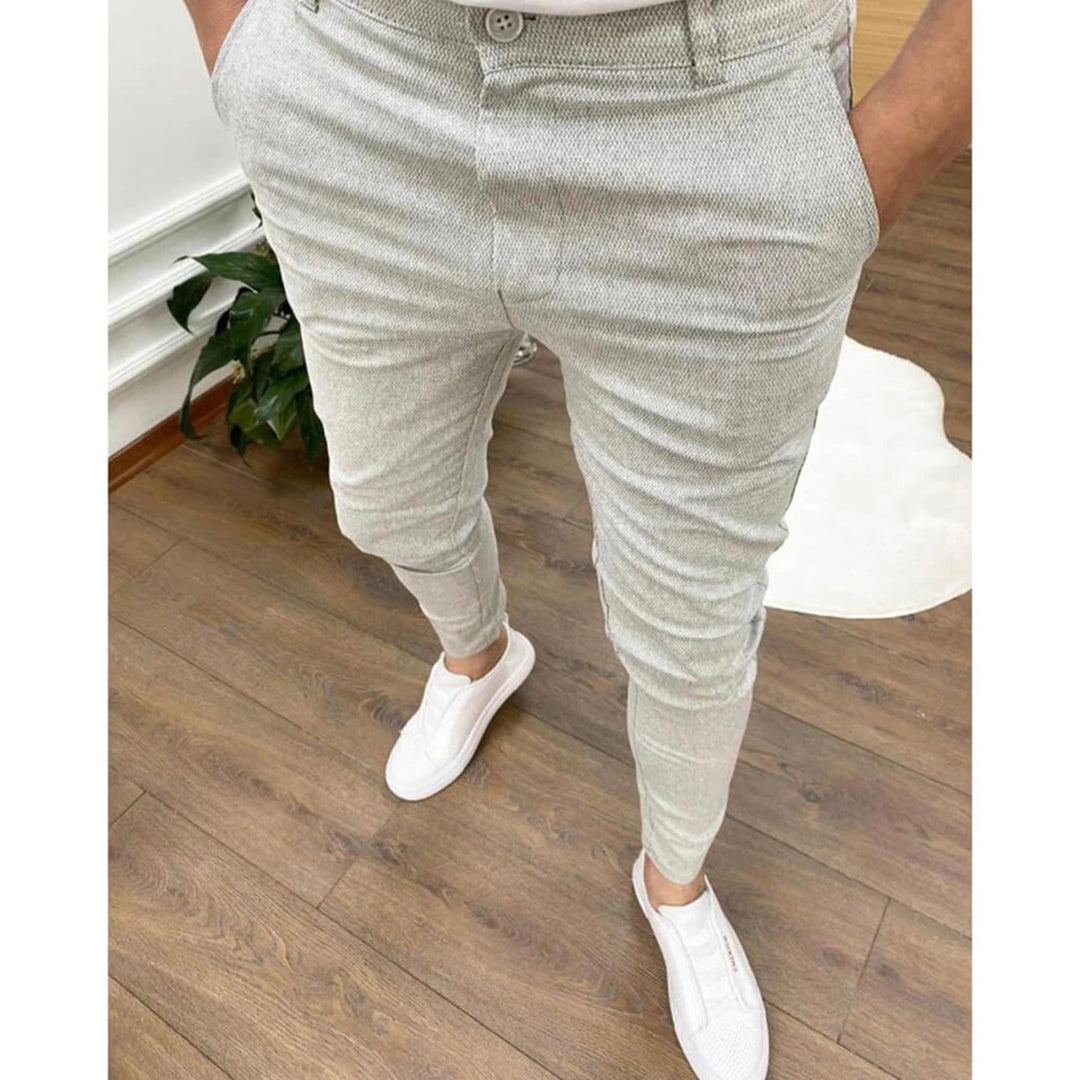 Levoire | Pantalons Slim Fit Avec Taille Haute Et Poches Fonctionnelles Gris clair