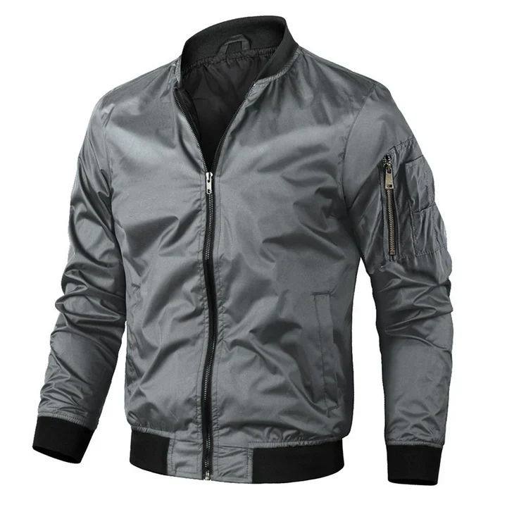 Levoire | Bomber Jacket En Edelkraft Élégance Stylée Pour L'Homme Moderne Gris
