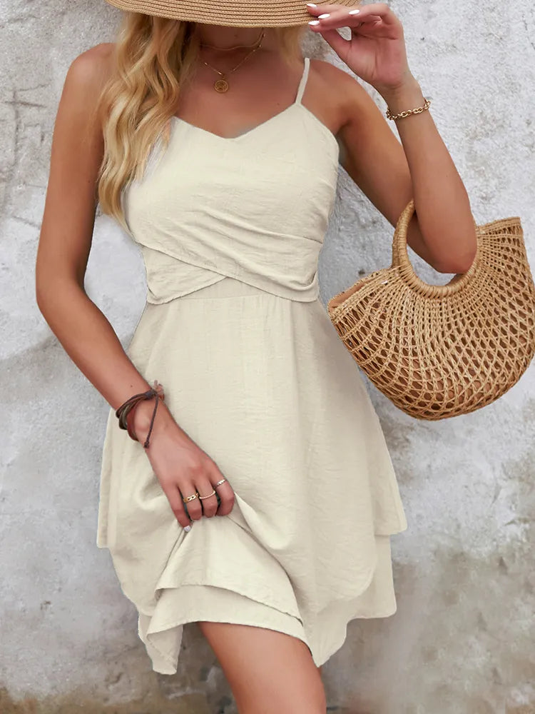 Levoire | Robe Mini À Volants Avec Motif Fleuri Jaune