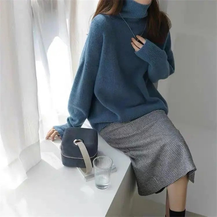 Levoire | Pull Col Roulé Élégant Bleu