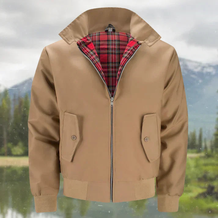 Levoire | Veste Bomber Classique Homme à Doublure Carreaux Kameli noir