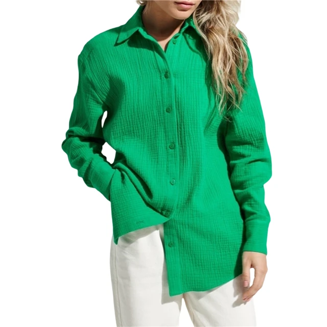 Levoire | Légère Chemise En Coton Agréable Vert