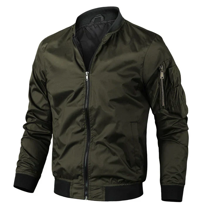 Levoire | Bomber Jacket En Edelkraft Élégance Stylée Pour L'Homme Moderne Vert
