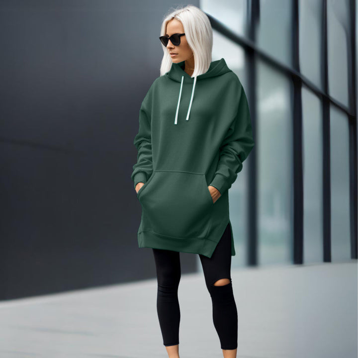 Levoire | Robe Oversize Élégante Avec Capuche Vert