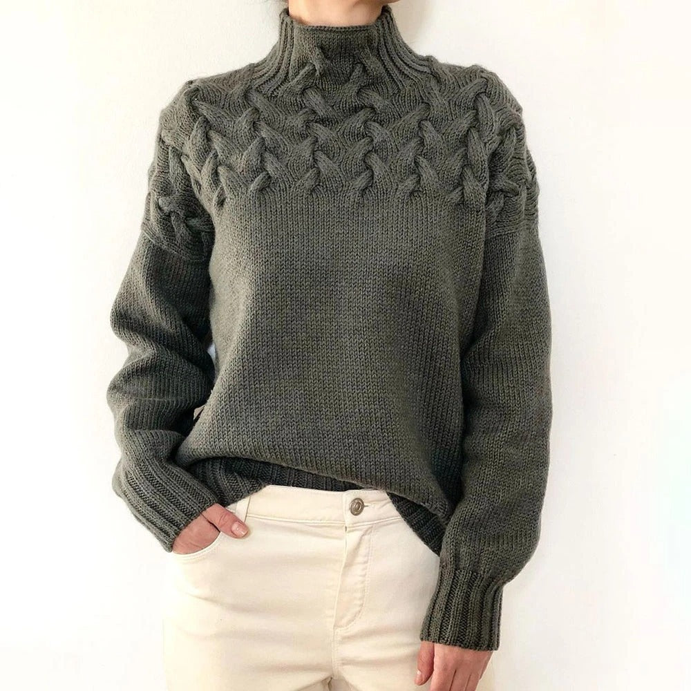 Levoire | Pull en maille à col montant Gris