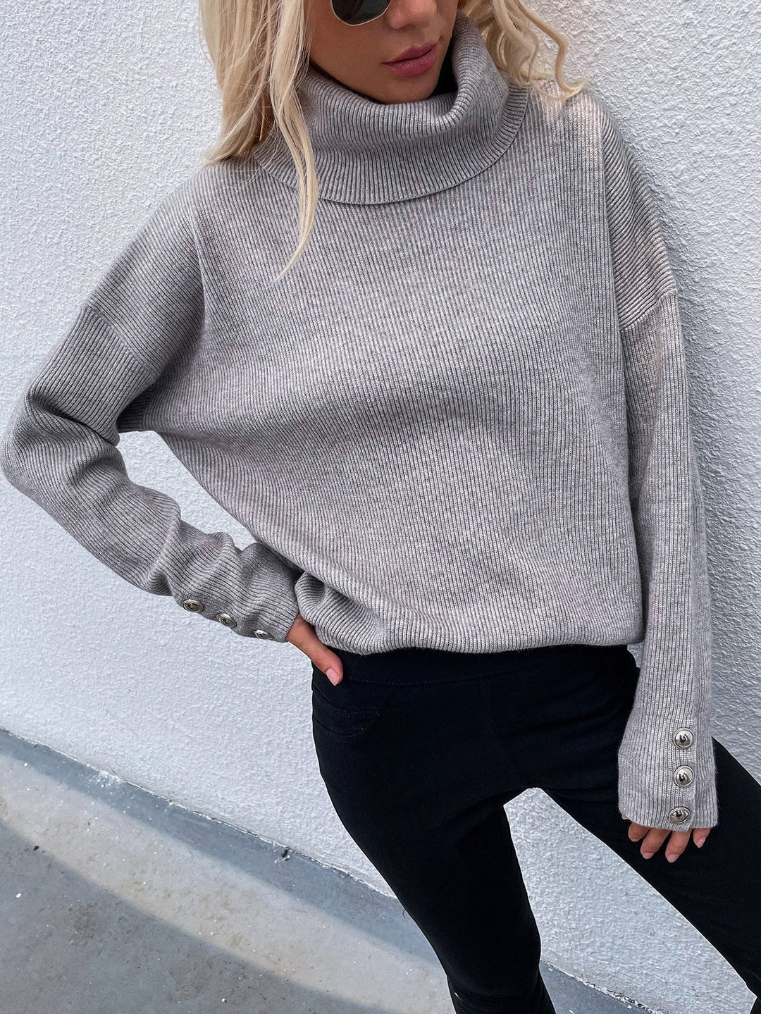 Levoire | Pull Avec Grand Col Et Manches Élégantes Pour Femmes Élégantes