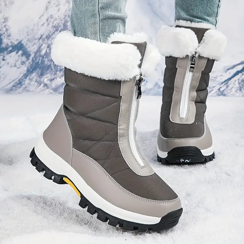 Levoire | Bottes De Neige En Peluche Gris