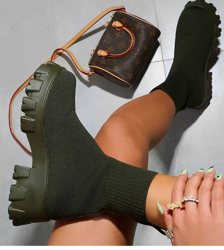 Levoire | Chaussettes de bottes épaisses antidérapantes relaxantes Vert